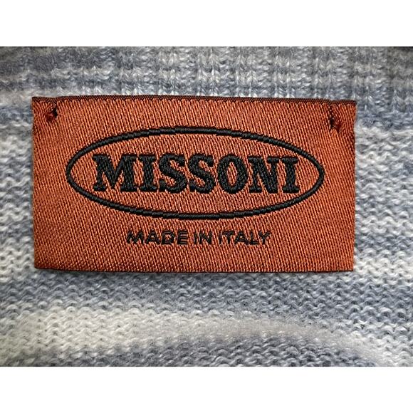 Missoni Gray White Zig Zag Cashmere Pullover Sweater IT56 US46 XL XXL Italy - Picture 7 of 11